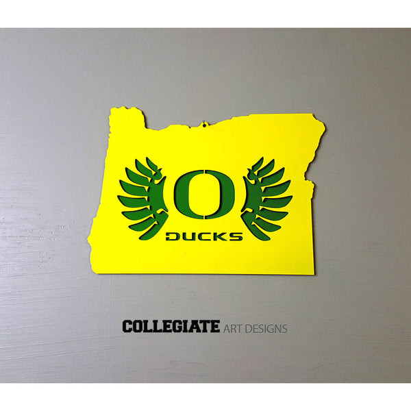 O-Wings In Oregon - Yellow on Green - Wall Art