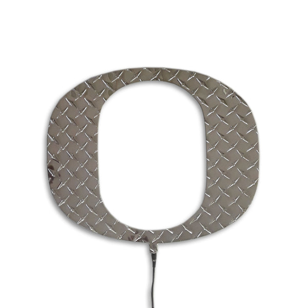 O - Chrome Diamond Plate - LED Wall Art