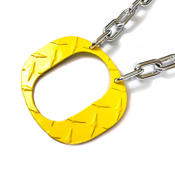 Large Yellow Ducks O Diamond Plate Necklace Chrome Chain – Collegiate Art  Designs