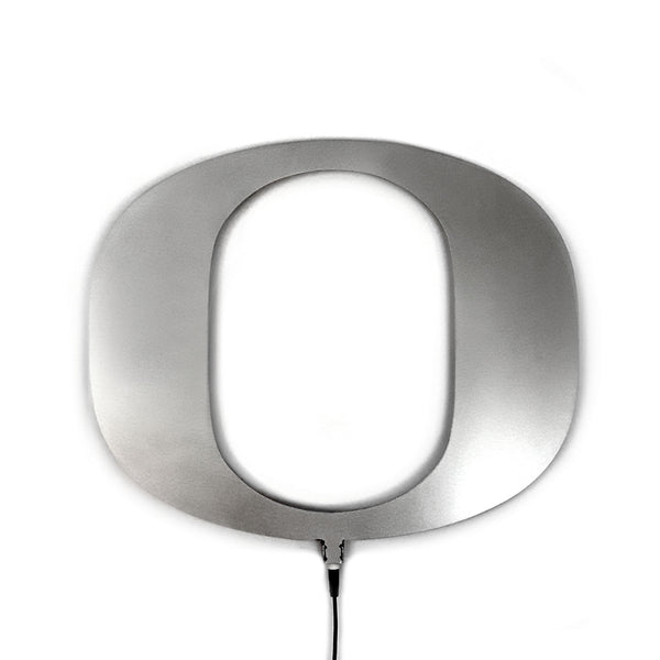 O - Brushed Aluminum - LED Wall Art