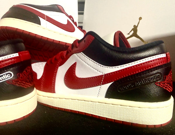 NIKE, Inc. Engraved 100% Authentic Designed Logo - NIKE Air Jordan 1 Low