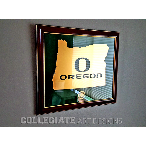 O-Oregon In Oregon - 24K Gold - Framed Wall Art