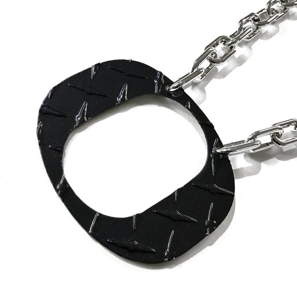O Chain - Large Black Diamond Plate - O Necklace